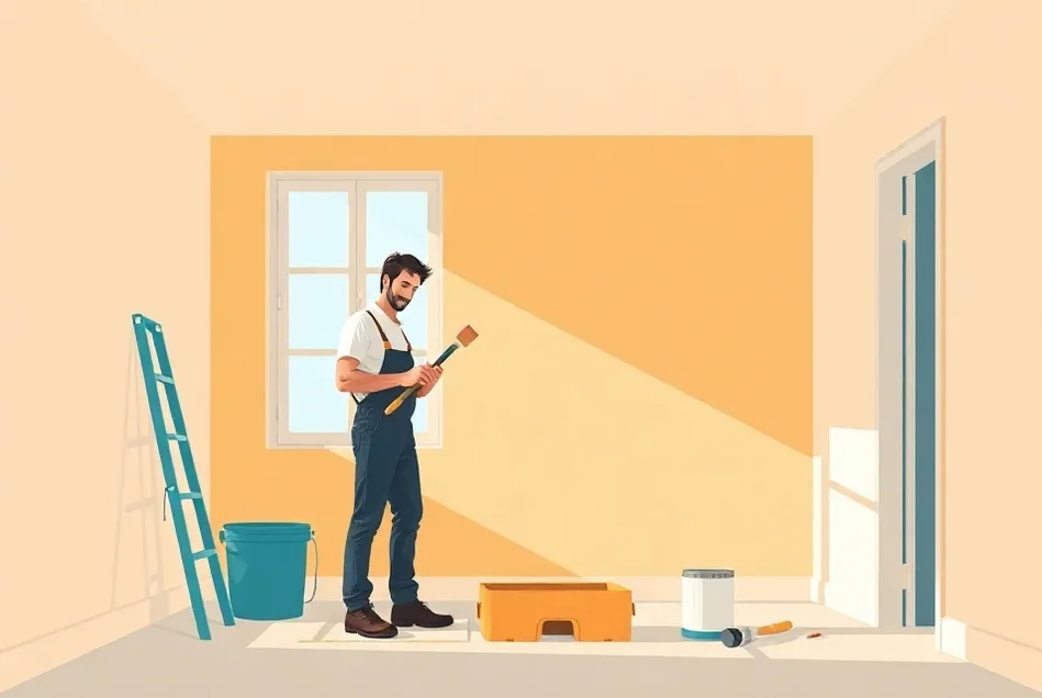 Intérieur rénové après travaux de peinture à La Chapelle-Saint-Luc