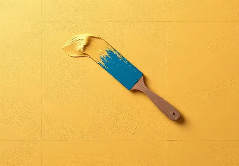 Application d'un enduit décoratif à la lisseuse sur un mur