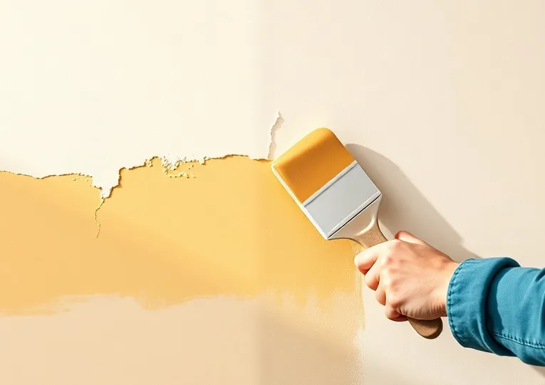 Ponçage et rebouchage des fissures avant mise en peinture